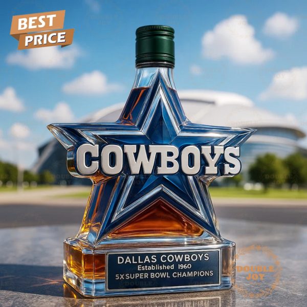 Dallas Cowboys 5X Super Bowl Champions Limited Edition Whiskey Bottle