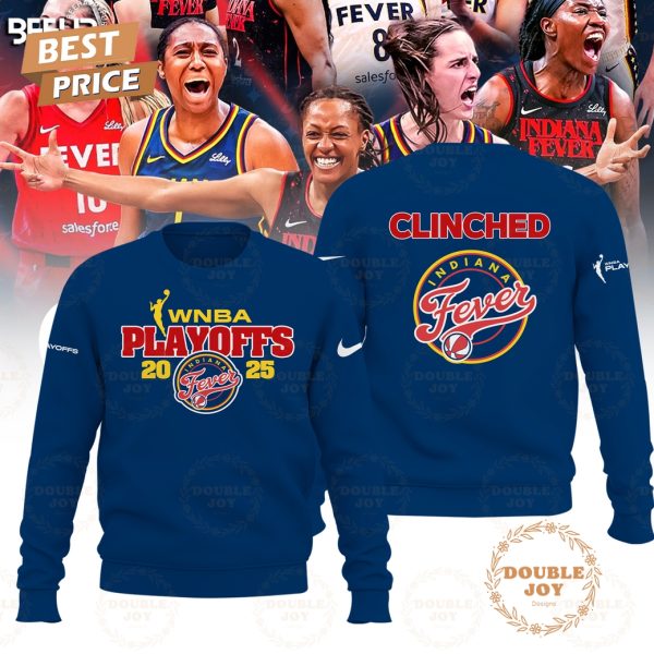 Indiana Fever WNBA Playoff 2025 – Clinched Blue Edition Hoodie