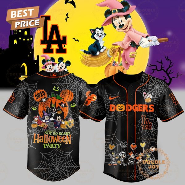 Los Angeles Dodgers x Halloween – Mickey and Friend Black Baseball Jersey