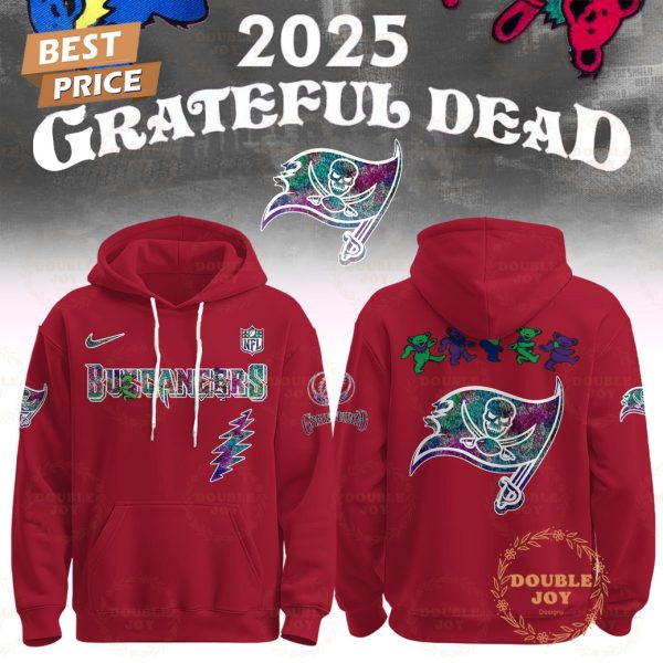Tampa Bay Buccaneers x Grateful Dead Night Red 2025 Hoodie