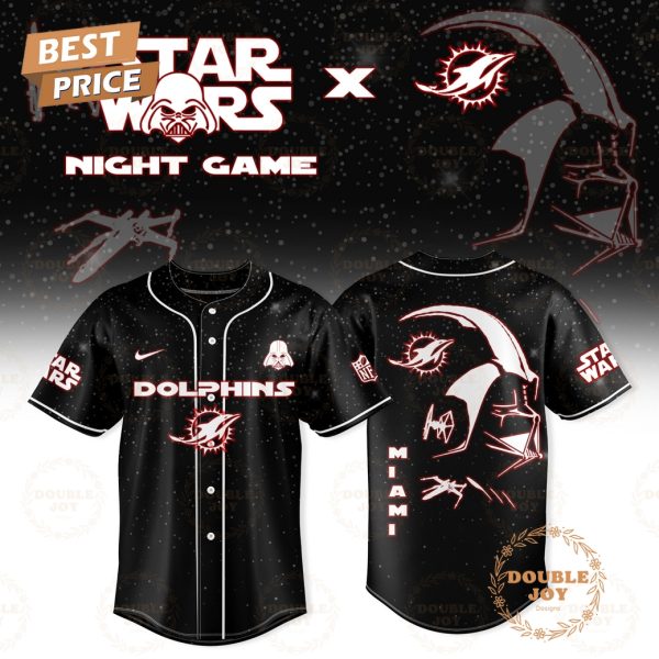 Miami Dolphins x Star Wars 2025 Night Game Baseball Jersey