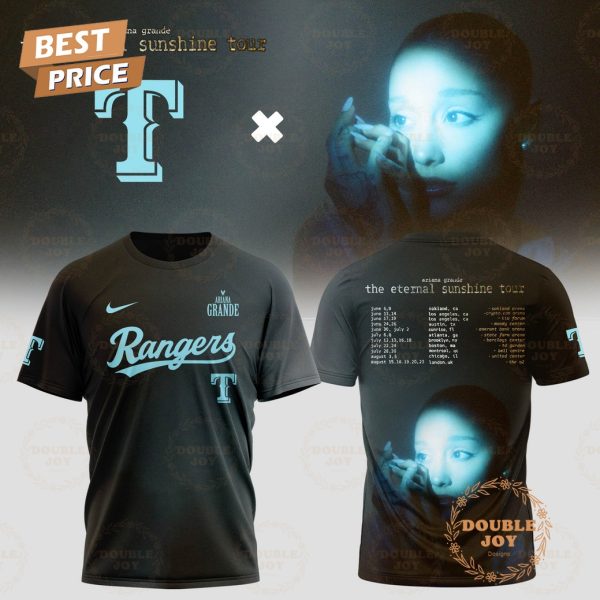 Texas Rangers x Ariana Grande – Tour The Eternal Sunshine Black T-Shirt, Hoodie
