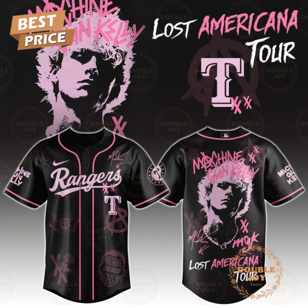 Texas Rangers x MGK Tour 2025 The Lost Americana Baseball Jersey