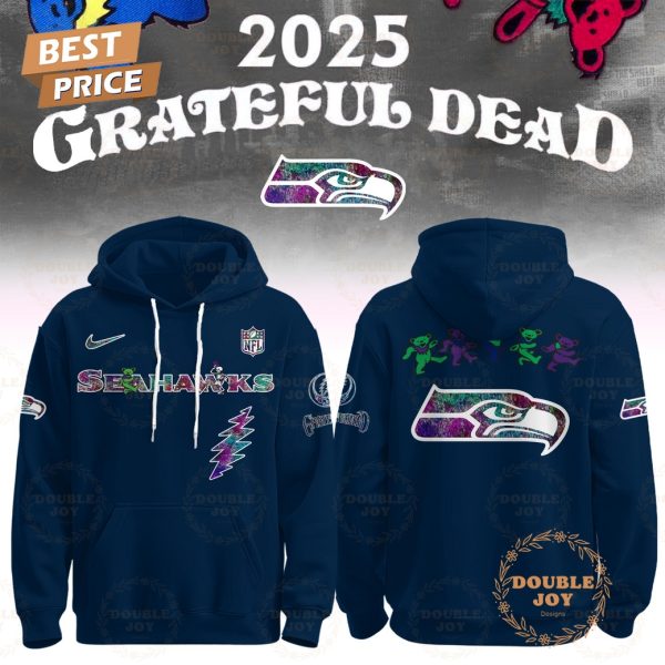 Seattle Seahawks x Grateful Dead Night Navy 2025 Hoodie