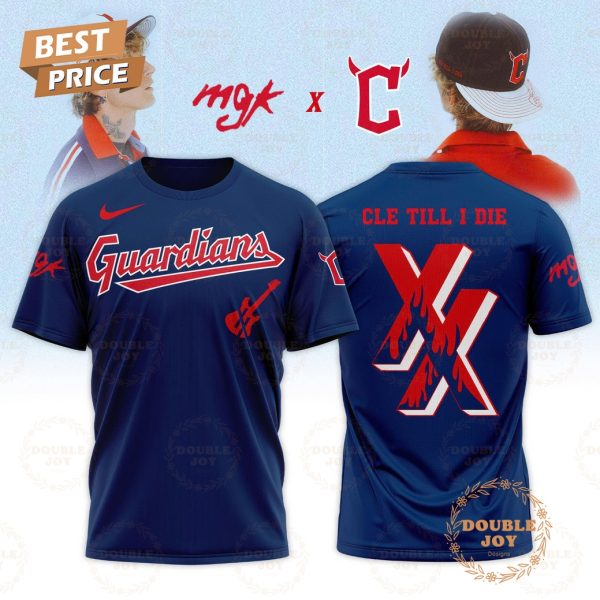 Cleveland Guardians x Mgk 2025 CLE TILL I DIE XX Navy Hoodie