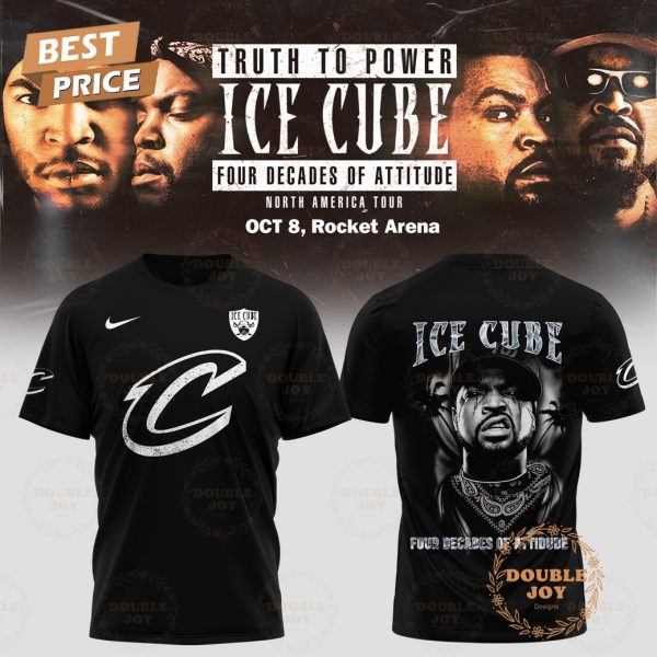 Cleveland Cavaliers x ICE CUBE: TRUTH TO POWER Four Decades of Attitude NA TOUR 2025 V2 T-Shirt, Hoodie