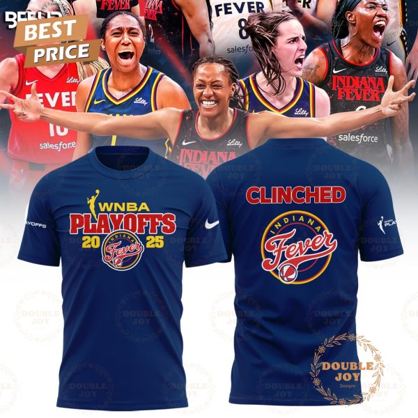 Indiana Fever WNBA Playoff 2025 – Clinched Blue Edition Hoodie