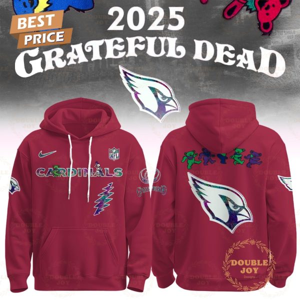 Arizona Cardinals x Grateful Dead Night Red 2025 Hoodie