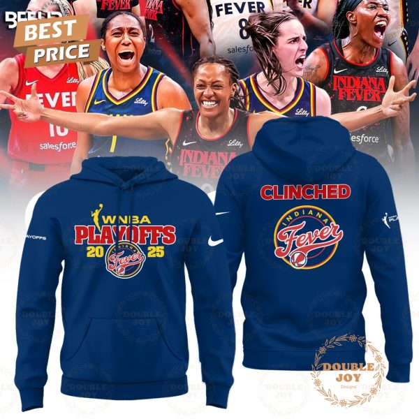 Indiana Fever WNBA Playoff 2025 – Clinched Blue Edition Hoodie