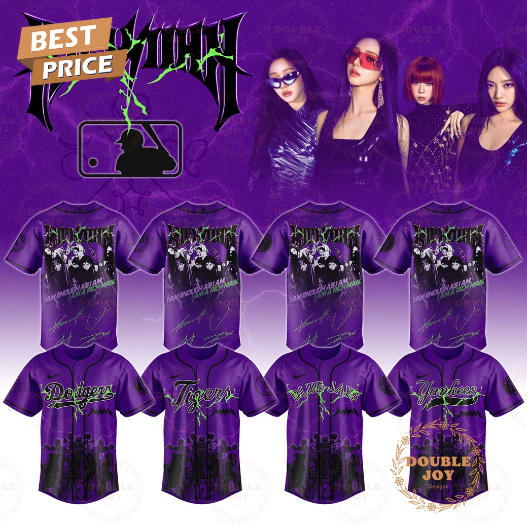 AESPA Richman x All Team M L B Limited Edition Purple Baseball Jersey AESPA Richman x All Team M L B Limited Edition Purple Baseball Jersey