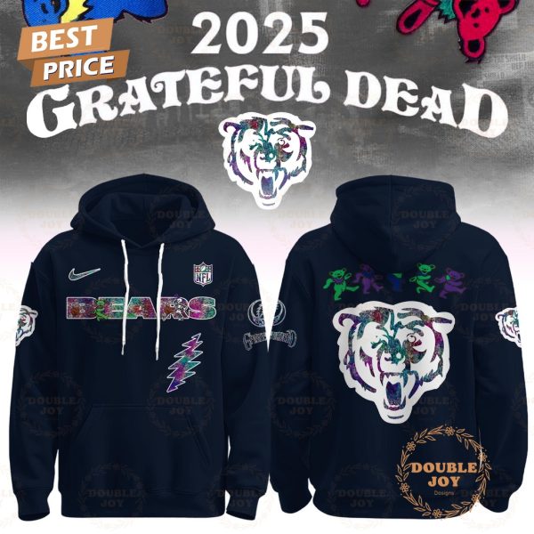 Chicago Bears x Grateful Dead Night Navy 2025 Hoodie