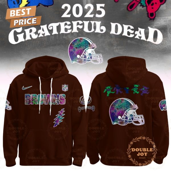 Cleveland Browns x Grateful Dead Night Brown 2025 Hoodie