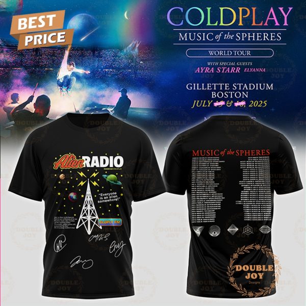 Coldplay x Alien Radio Music Of the Spheres World Tour T-Shirt, Hoodie