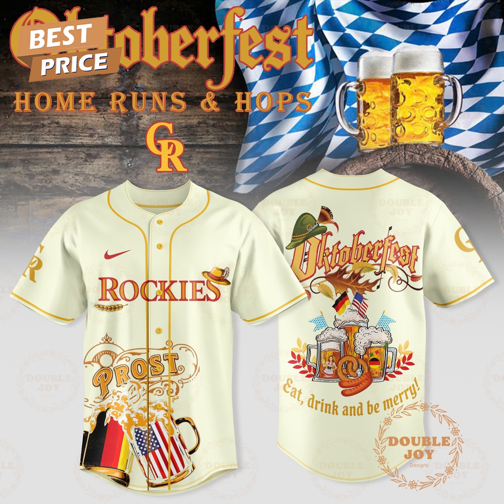 Colorado Rockies -Oktoberfest Home Runs And Hops White Edition Baseball Jersey Colorado Rockies -Oktoberfest Home Runs And Hops White Edition Baseball Jersey