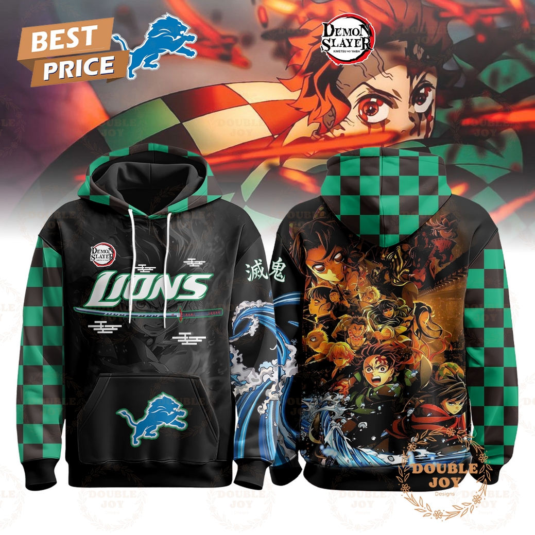 Detroit Lions x Demon Slayer - Tanjiro Edition Hoodie Detroit Lions x Demon Slayer - Tanjiro Edition Hoodie
