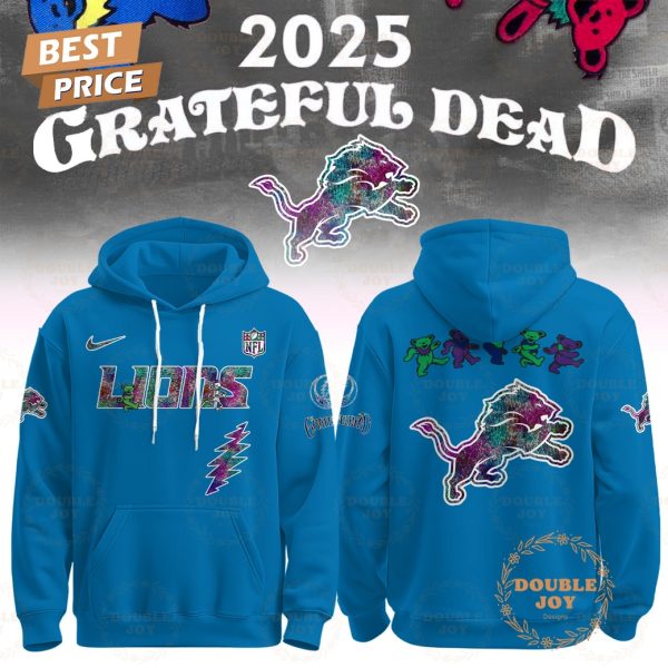 Detroit Lions x Grateful Dead Night Blue 2025 Hoodie