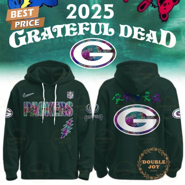 Green Bay Packers x Grateful Dead Night Green 2025 Hoodie