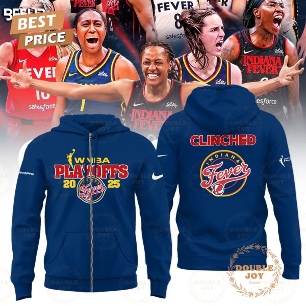 Indiana Fever WNBA Playoff 2025 – Clinched Blue Edition Hoodie