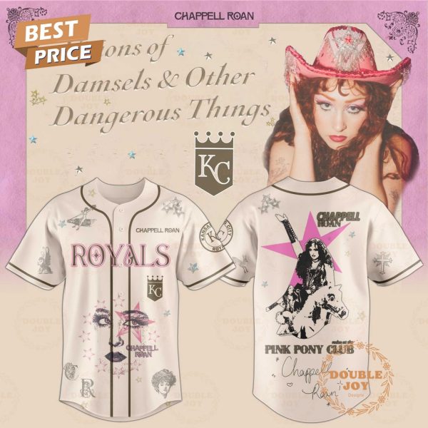 Kansas City Royals x Chappell Roan: Tour 2025 Visions Of Damsels and Other Dangerous Things Baseball Jersey