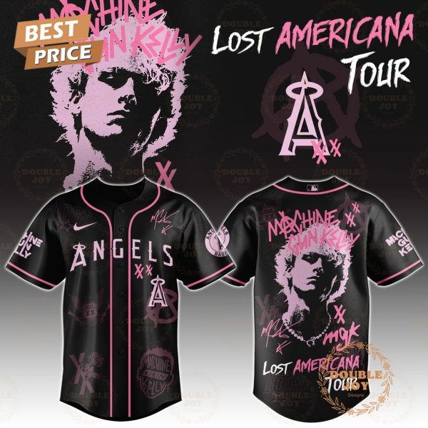 Los Angeles Angels x MGK Tour 2025 The Lost Americana Baseball Jersey