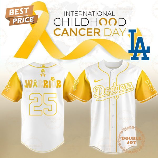Los Angeles Dodgers International Childhood Cancer Day 2025 Warrior Baseball Jersey