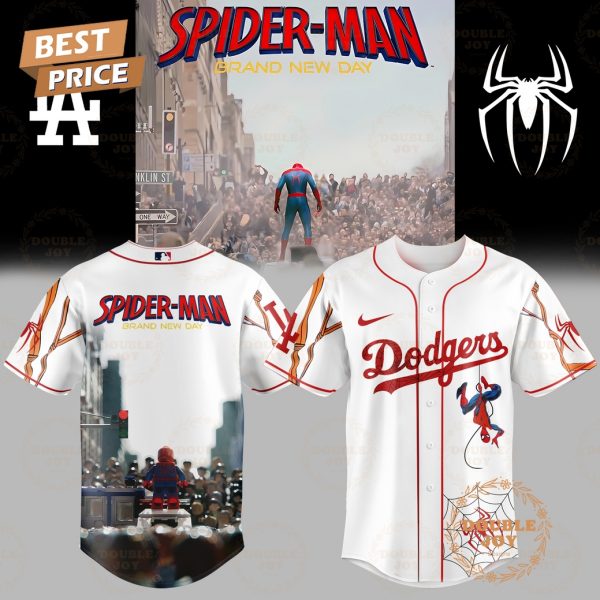 Los Angeles Dodgers x Spider Man – Brand New Day 2025 White Edition Lego Cover Baseball Jersey