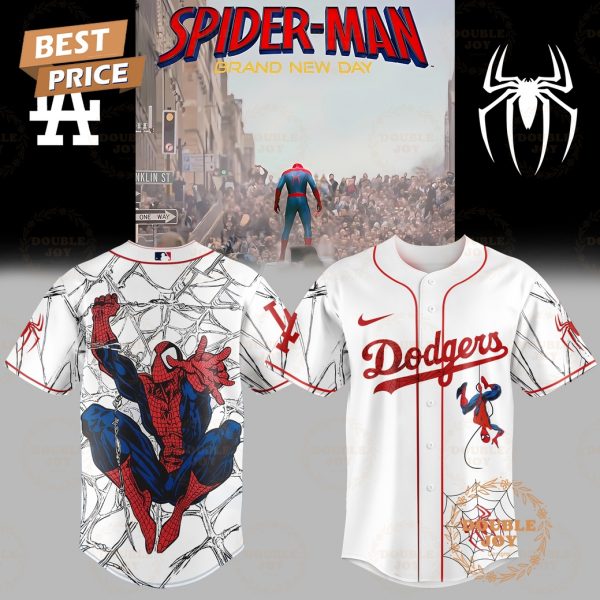 Los Angeles Dodgers x Spider Man – Brand New Day 2025 White Edition V2 Baseball Jersey