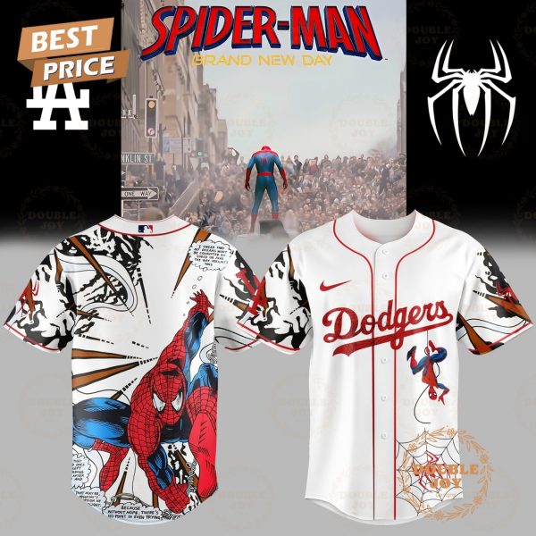 Los Angeles Dodgers x Spider Man – Brand New Day 2025 White Edition V6 Baseball Jersey