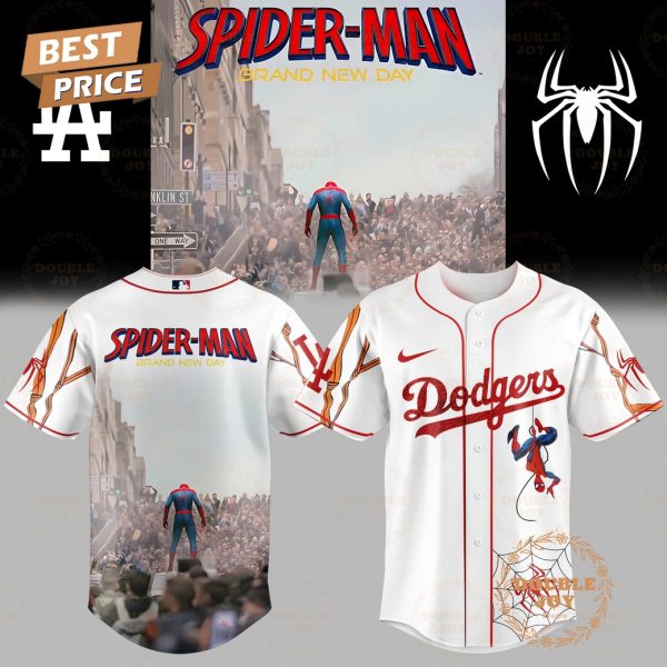 Los Angeles Dodgers x Spider Man – Brand New Day 2025 White Edition V3 Baseball Jersey