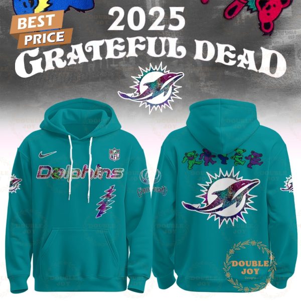 Miami Dolphins x Grateful Dead Night Blue 2025 Hoodie