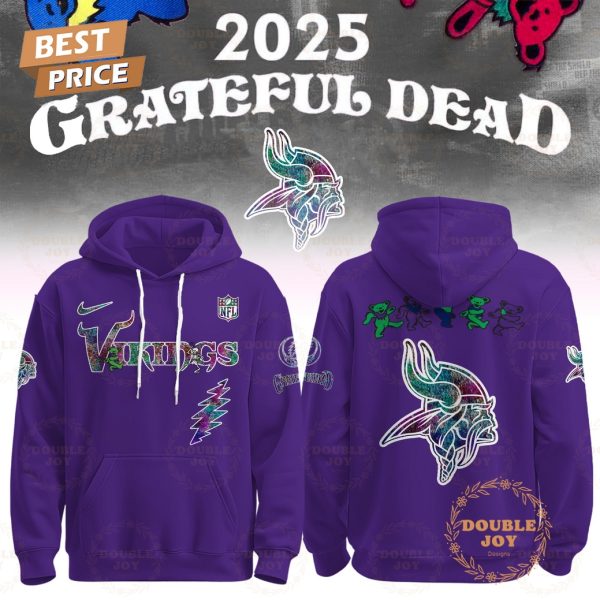 Minnesota Vikings x Grateful Dead Night Purple 2025 Hoodie