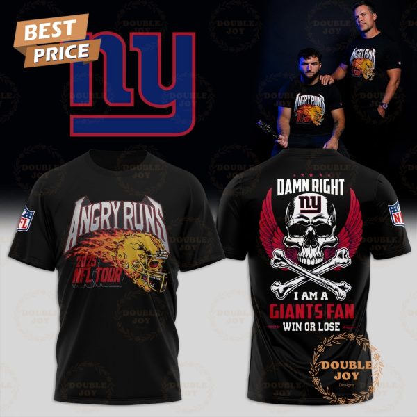 New York Giants x Angry Runs Black Edition 2025 T-Shirt, Hoodie