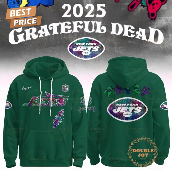 New York Jets x Grateful Dead Night Green 2025 Hoodie