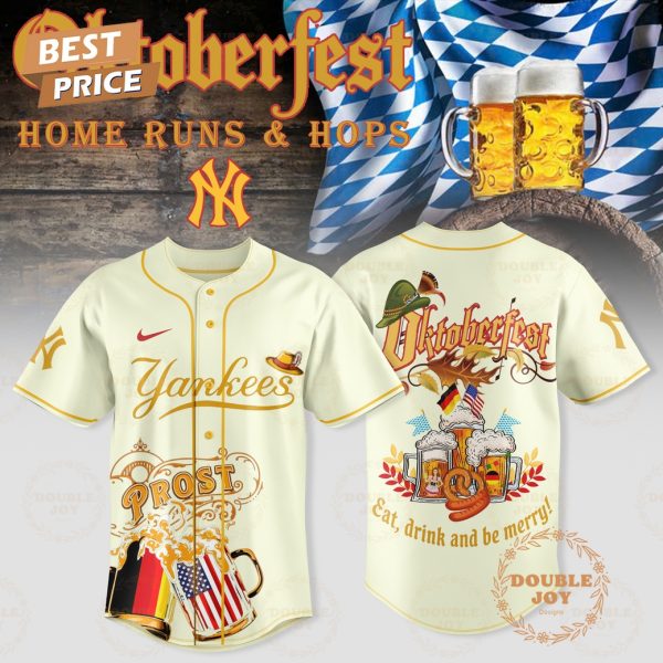 New York Yankees -Oktoberfest Home Runs And Hops White Edition Baseball Jersey