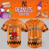 Texas Rangers x Halloween Peanuts Orange Baseball Jersey
