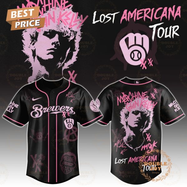 Milwaukee Brewers x MGK Tour 2025 The Lost Americana Baseball Jersey