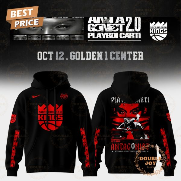 Sacramento Kings Playboi Carti Antagonist Tour 2.0 2025 Hoodie – Black