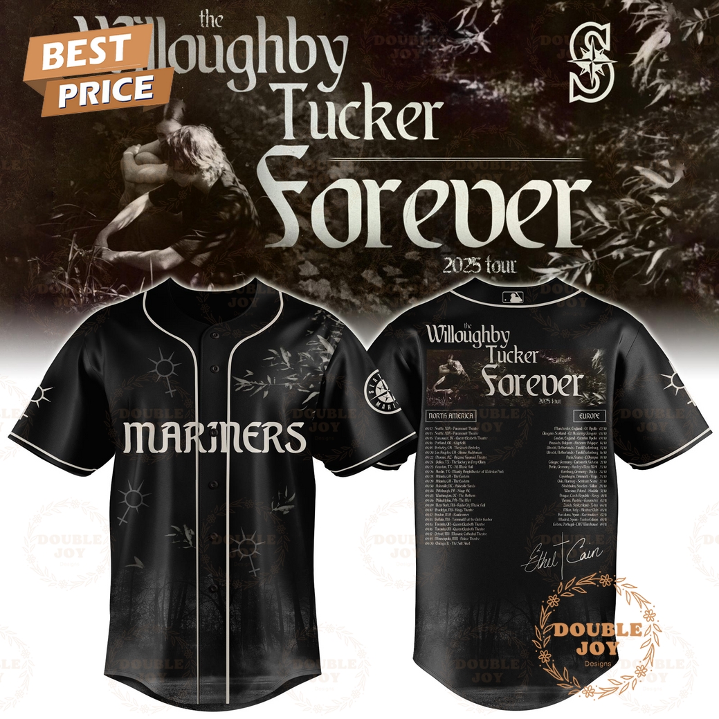 Seattle Mariners - The Willoughby Tucker Forever 2025 Tour Black Baseball Jersey Seattle Mariners - The Willoughby Tucker Forever 2025 Tour Black Baseball Jersey