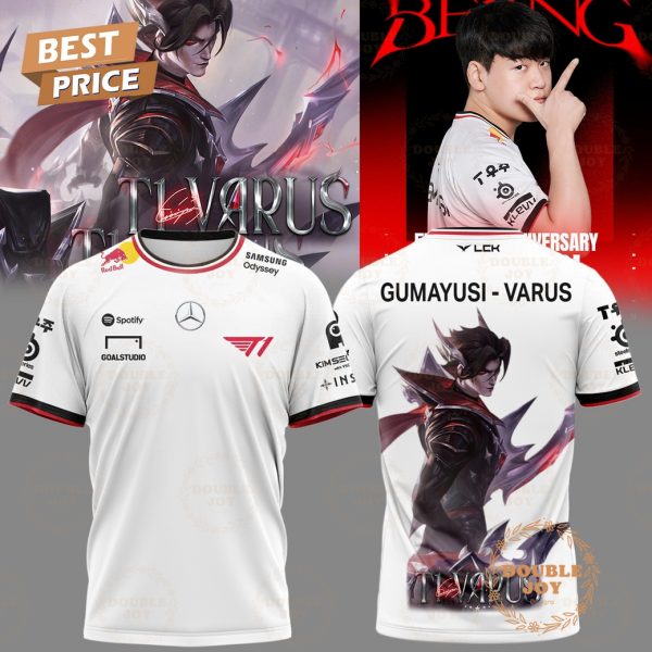 T1 GUMAYUSI – VARUS Skin Worlds 2024 White Edition T-Shirt, Hoodie
