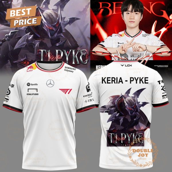 T1 KERIA – PYKE Skin Worlds 2024 White Edition T-Shirt, Hoodie