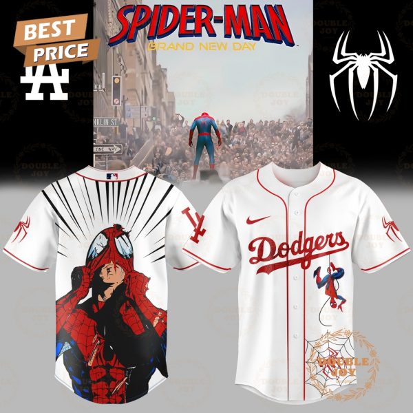 Los Angeles Dodgers x Spider Man – Brand New Day 2025 White Edition V5 Baseball Jersey