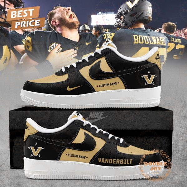 Vanderbilt Commodores Custom Name Limited 2025 Air Force 1 Sneakers