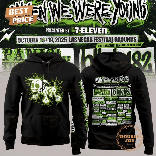 Blink-182 When We Were Young Festival 2025 Green T-Shirt, Hoodie