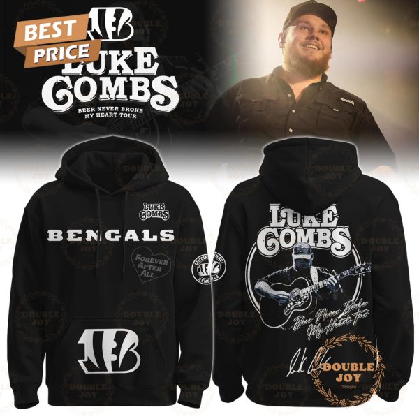 Cincinnati Bengals x Luke Combs Tour 2025 Beer Never Broke My Heart Hoodie