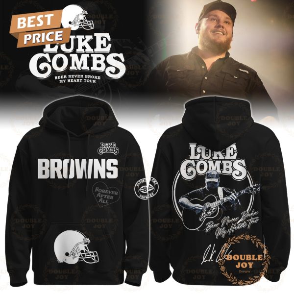Cleveland Browns x Luke Combs Tour 2025 Beer Never Broke My Heart Hoodie