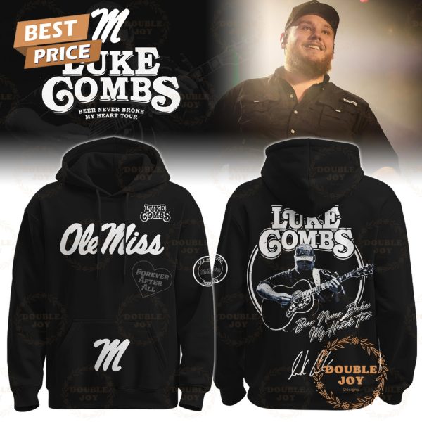 Ole Miss Rebels x Luke Combs Tour 2025 Beer Never Broke My Heart Hoodie