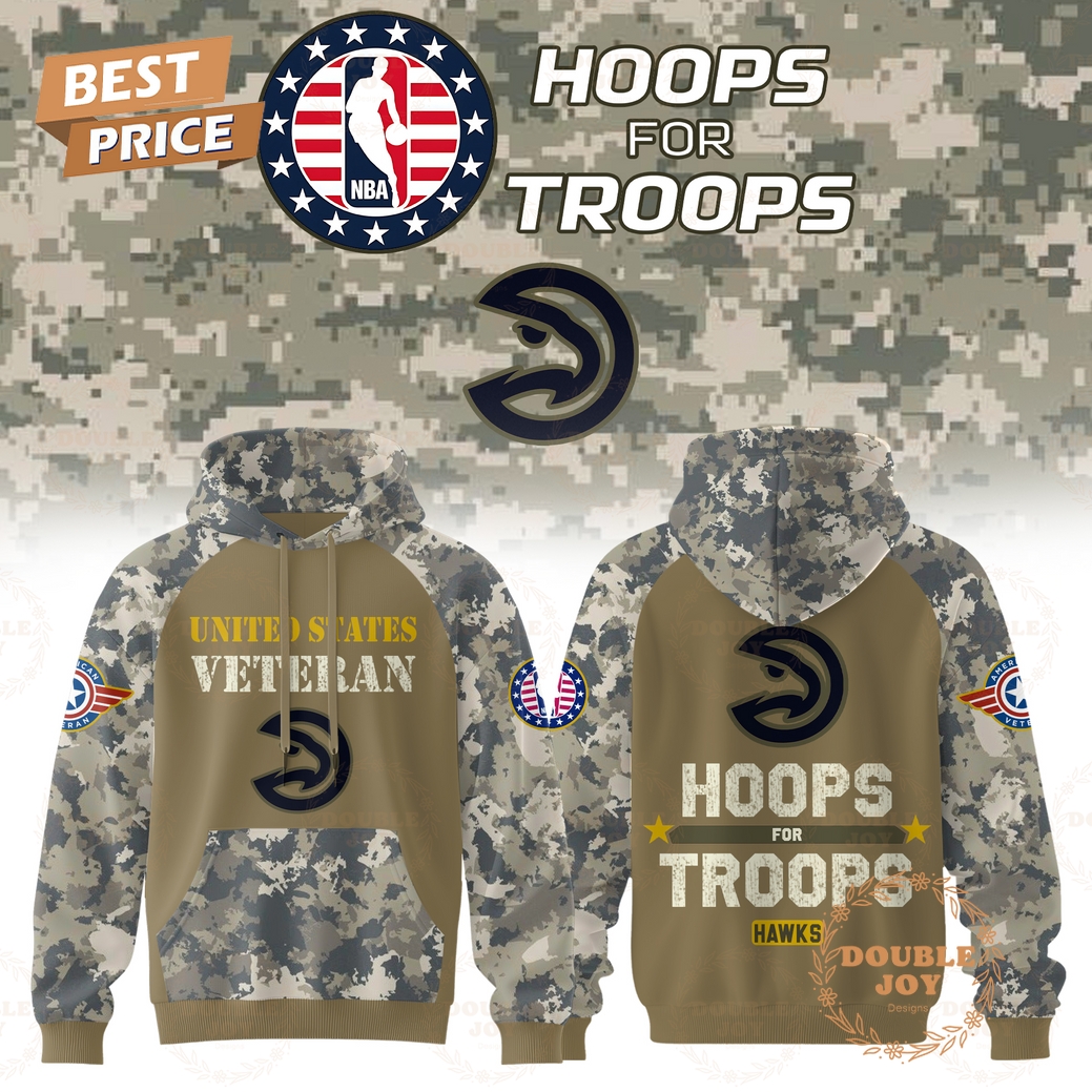 Atlanta Hawks NBA x Hoops For Troops 2025 Hoodie Atlanta Hawks NBA x Hoops For Troops 2025 Hoodie