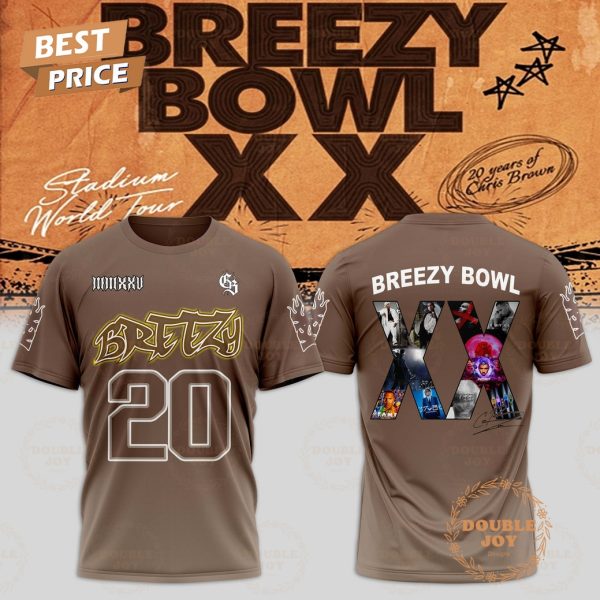 Chris Brown World Tour 2025 Breezy 20 Bowl XX Hoodie