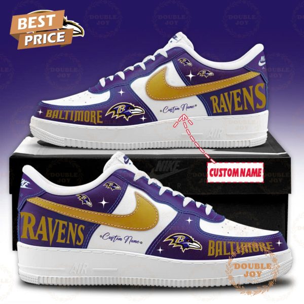Baltimore Ravens Custom Name Limited Edition 2025 Air Force 1 Sneakers