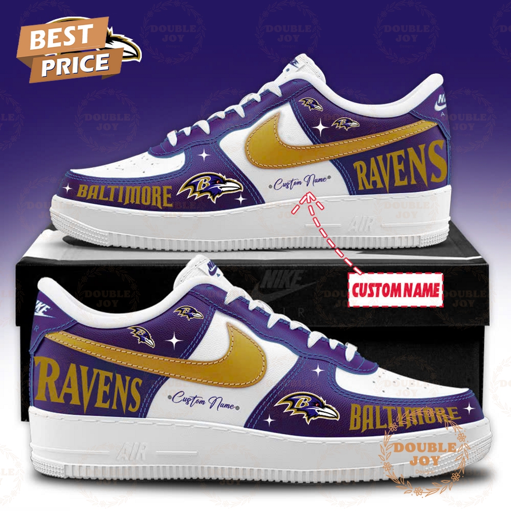 Baltimore Ravens Custom Name Limited Edition 2025 Air Force 1 Sneakers Baltimore Ravens Custom Name Limited Edition 2025 Air Force 1 Sneakers